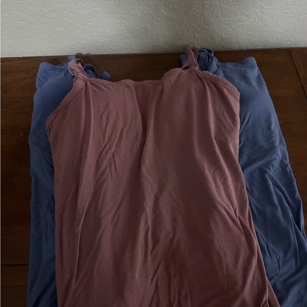 Kindred Bravely Pink and Blue nursing sleep tank 3 pack